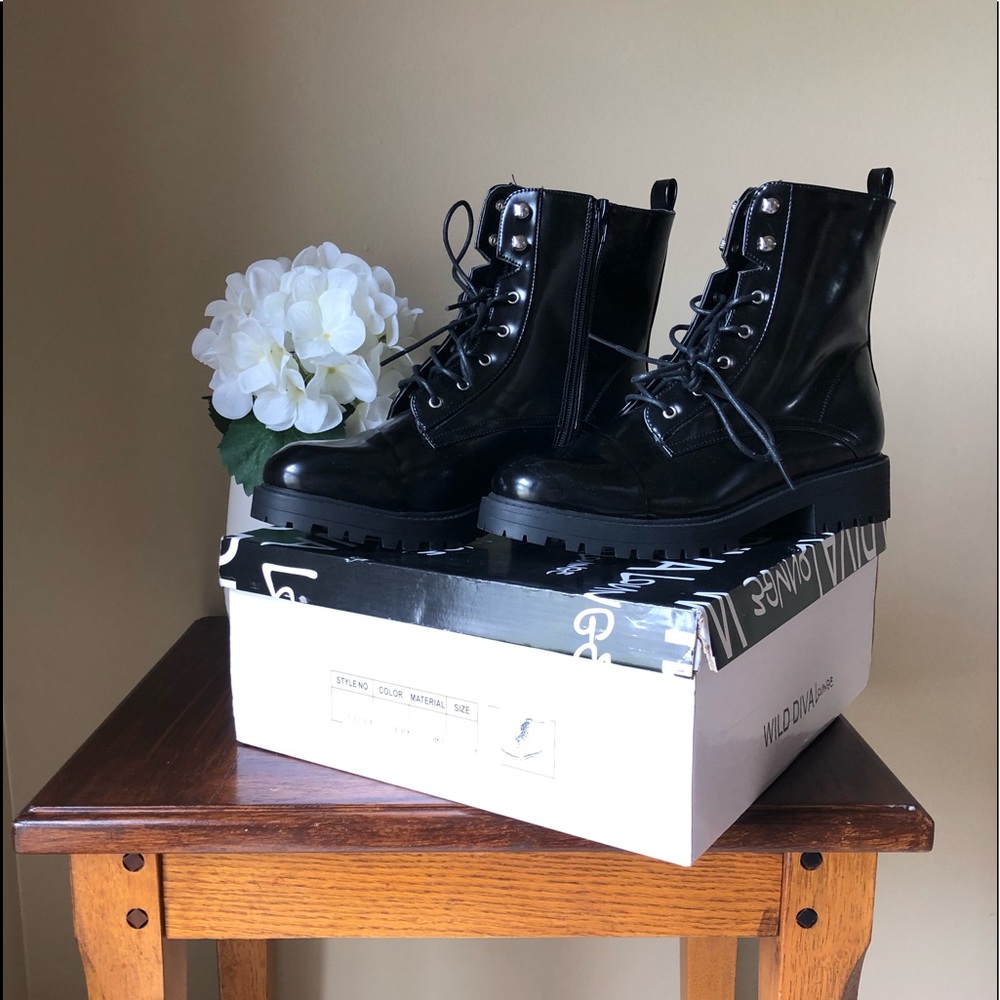 Patent like Combat Boots